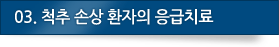 4. 척추 손상 환자의 응급치료